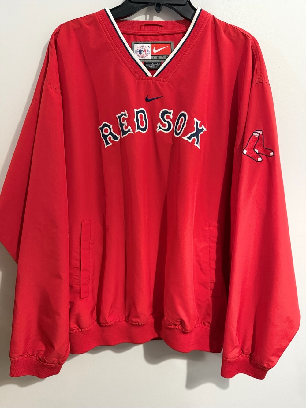 Vintage Nike Boston Red Sox Pullover Windbreaker Jacket Size Large - Picture 2 of 4